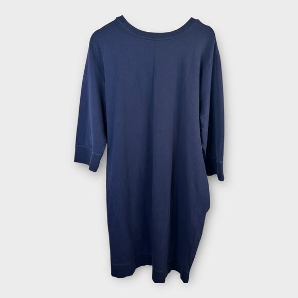 Universal Standard  Womens size 2X 18 20 Medium Misa Tie Sweatshirt Dress Blue - Picture 2 of 9